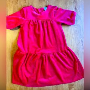 Hanna Andersson Bright Red Velvet Kids Dress 🎄🎅